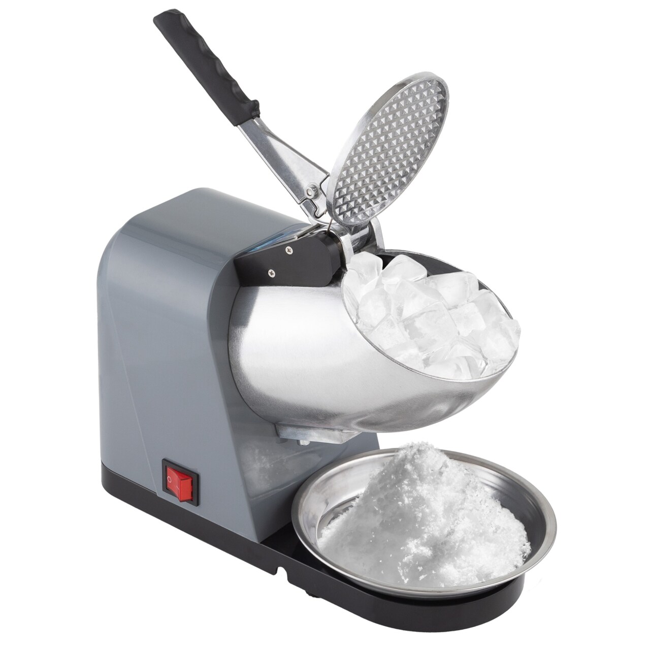 Snow Cone Machine Gray 170W Ice Shaver Countertop Crushed Ice Maker
